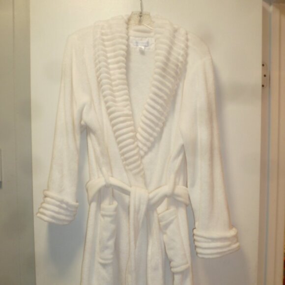 โจ Carole Hochman White Plush Fleece Robe | Size Large โจ - Picture 2 of 7